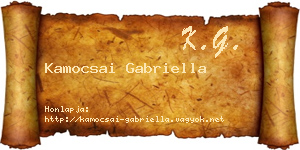 Kamocsai Gabriella névjegykártya